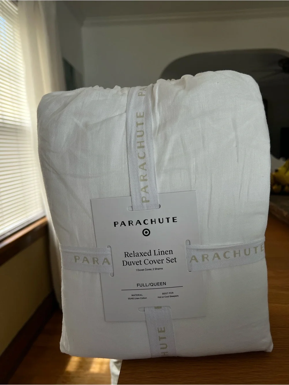 Parachute Relaxed Linen Duvet Cover Set — White / FULL/QUEEN